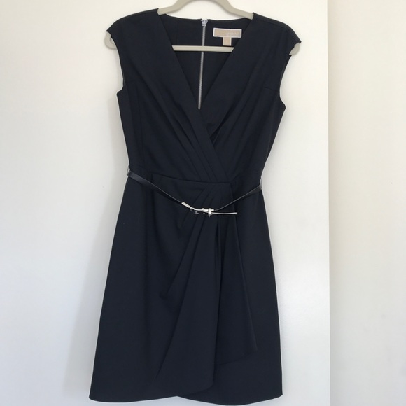Michael Kors Dress with Leather & Metal Belt - Picture 1 of 6